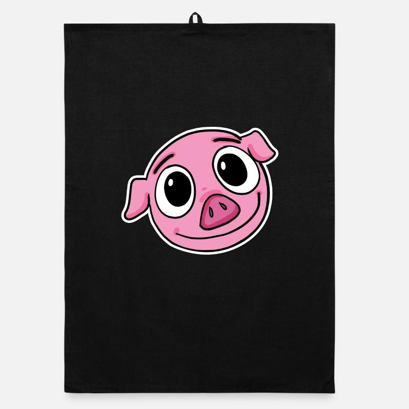 Schwein Kopf Organic Geschirrtuch