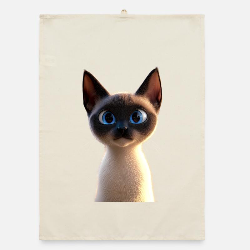 Siamese Cat Siamese Cat Siamese Cat Siamese Cats Organic dish towel