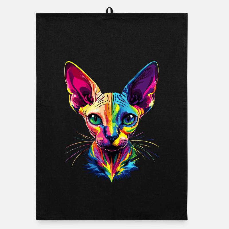 Sphynx Cat Sphynx Cat Canadian Cat Cute Sphinx Organic dish towel