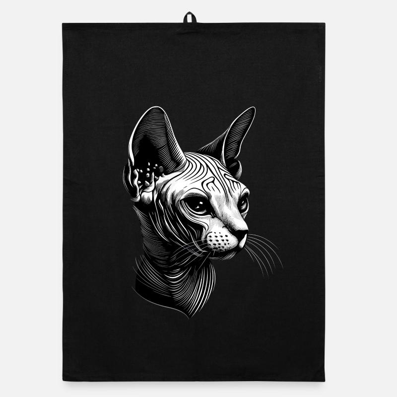 Sphynx Cat Sphynx Cat Canadian Cat Cute Sphinx Organic dish towel