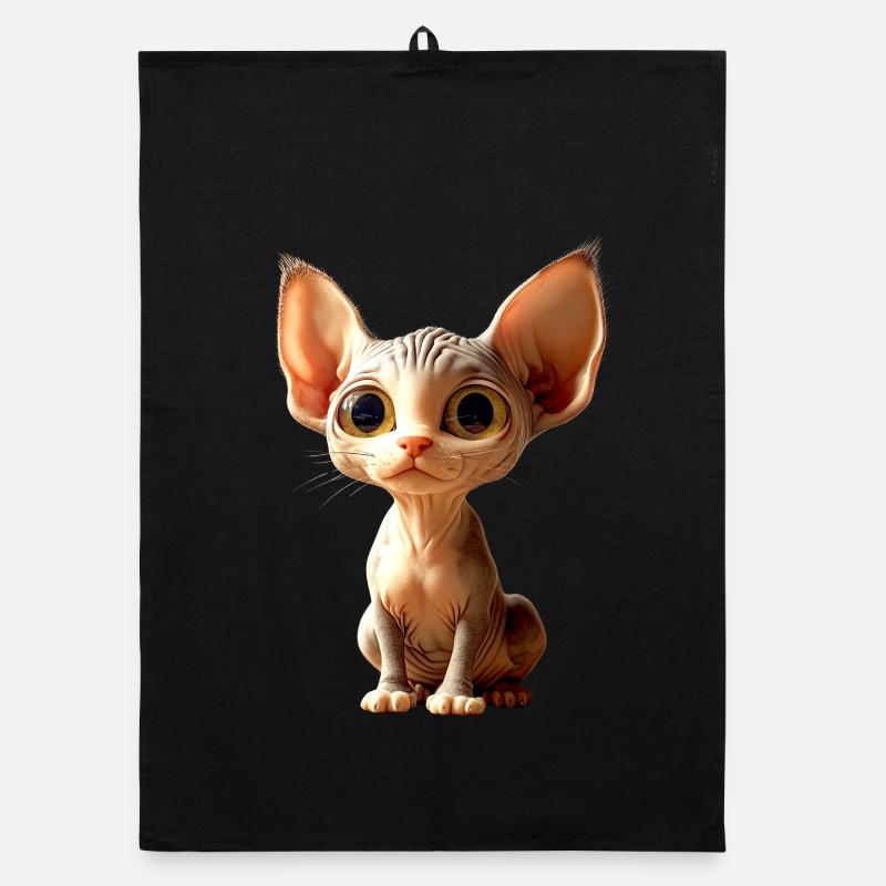 Sphynx Cat Sphynx Cat Canadian Cat Cute Sphinx Organic dish towel
