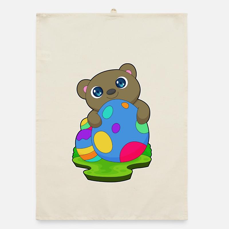 Bär Ostern Ostereier Organic Geschirrtuch