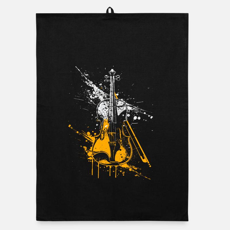 Graffiti de violon Torchon bio