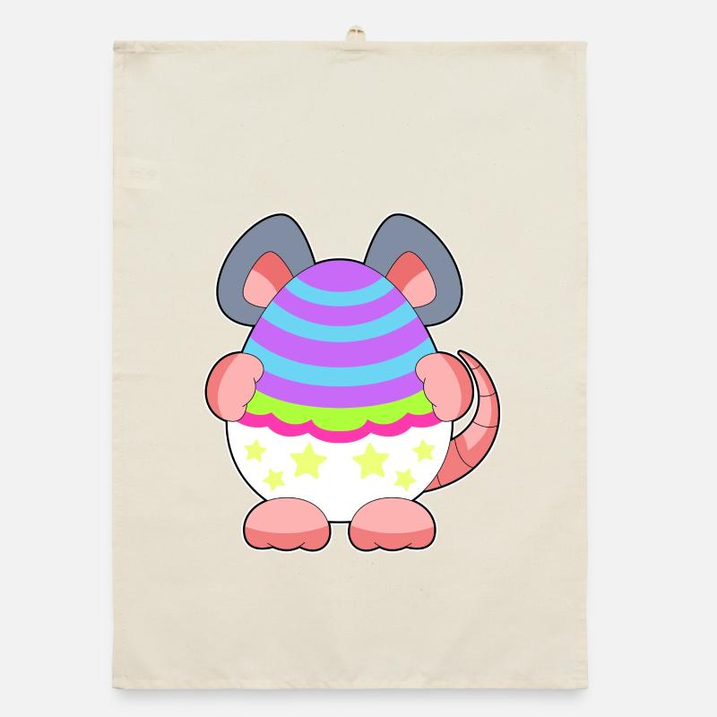 Mouse Easter Easter Egg Organic dish towel