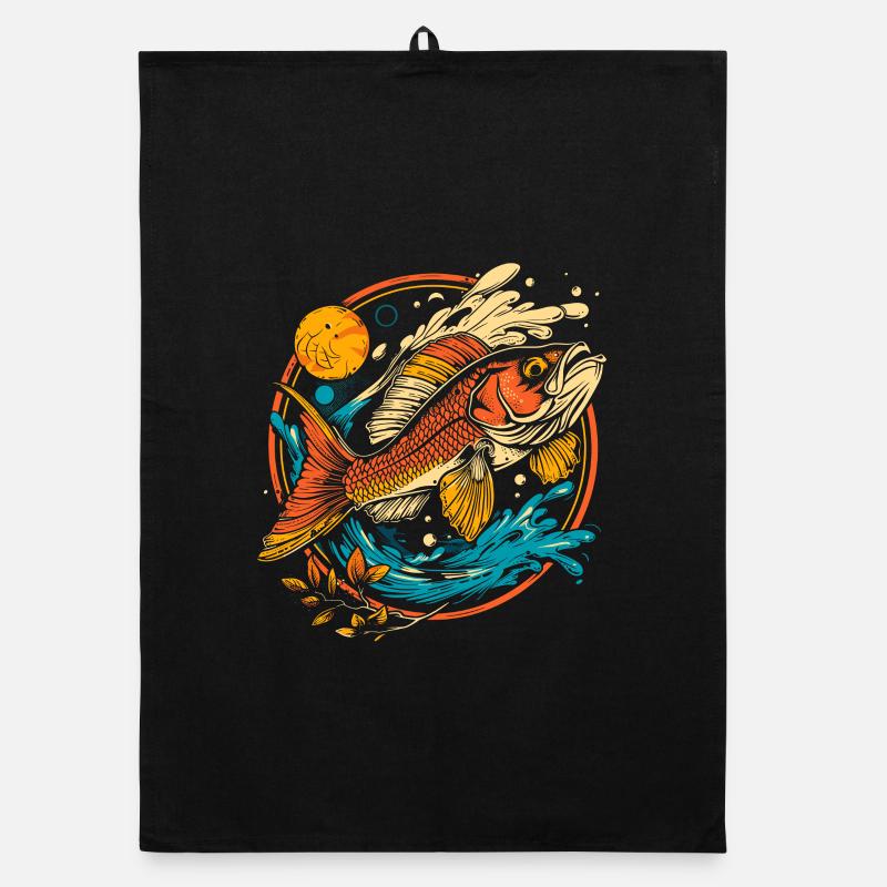 Fisch Illustration Organic Geschirrtuch