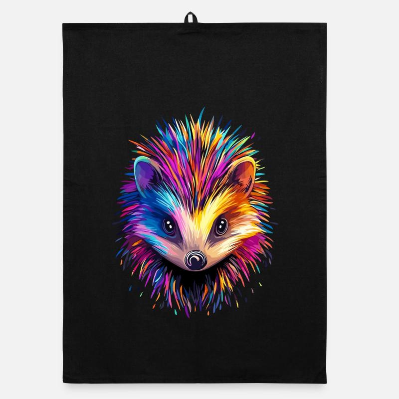 Hérisson Hérisson à ventre blanc Hérisson épineux Amour Hérisson mignon Torchon bio