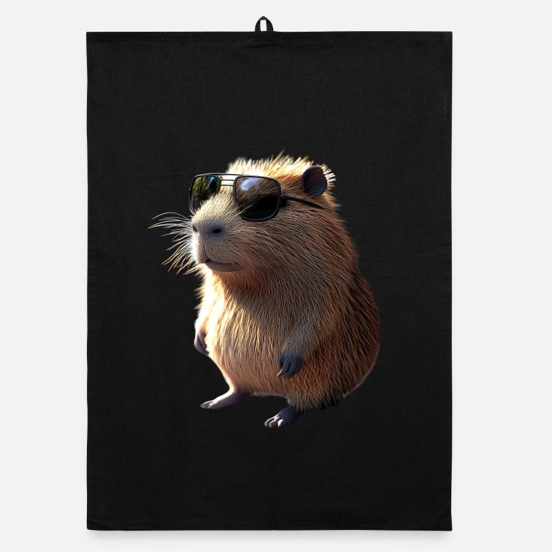 Capybara Be Capy Wasserschwein Lustiges Capybara Organic Geschirrtuch