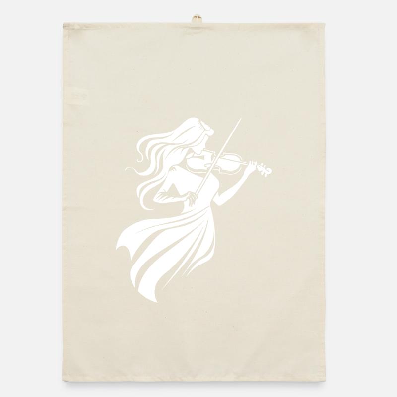 Violin player Organic dish towel