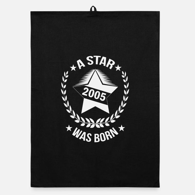 Birthday star born in 2005 Organic dish towel