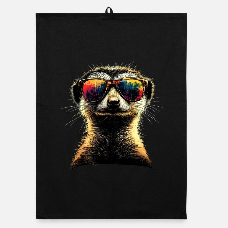 Lunettes de soleil suricate coloré mignon suricate Torchon bio