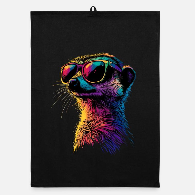 Lunettes de soleil suricate coloré mignon suricate Torchon bio