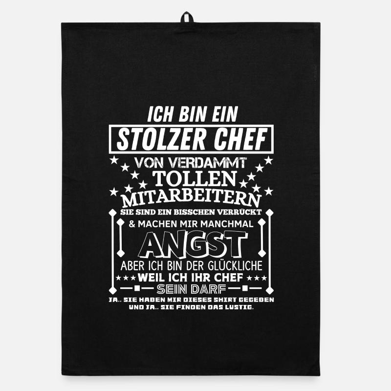Stolzer Chef Lustiges Geschenk für Manager Büro Organic Geschirrtuch