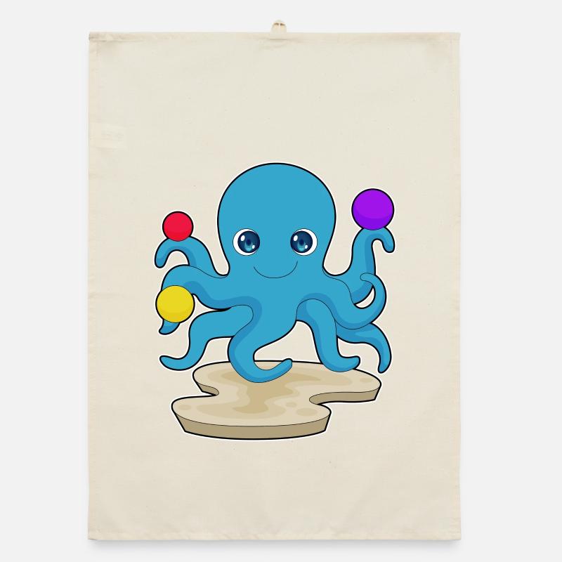 Boules de peinture Octopus Torchon bio