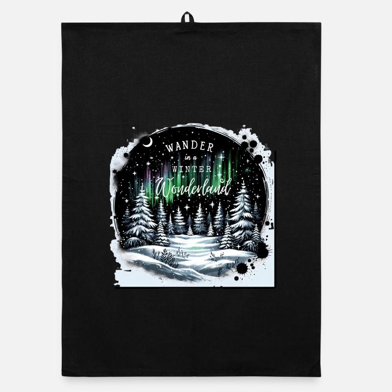 Conception de forêt hivernale pour les vacances Torchon bio