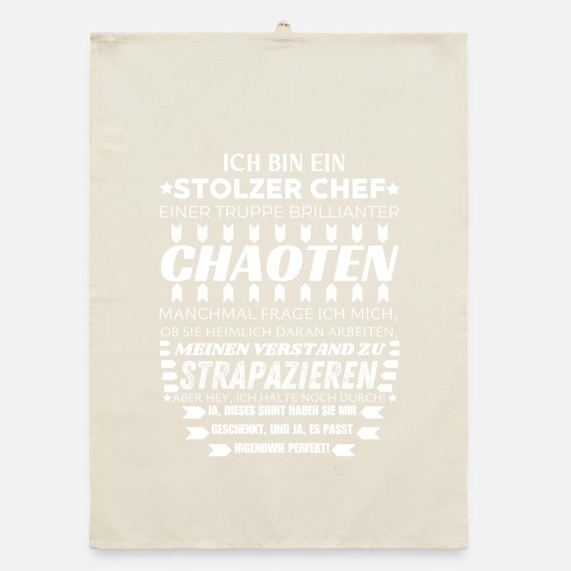 ICH BIN EIN STOLZER CHEF BRILLIANTER CHAOTEN TEAM Organic Geschirrtuch