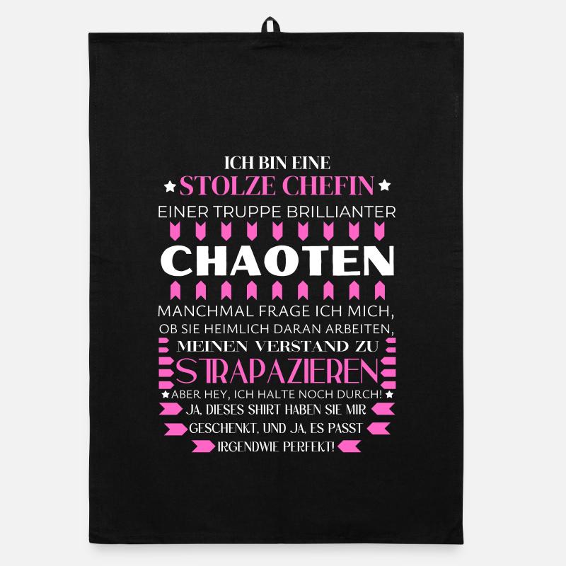 BIN EINE STOLZE CHEFIN BRILLIANTER CHAOTEN TEAM Organic Geschirrtuch