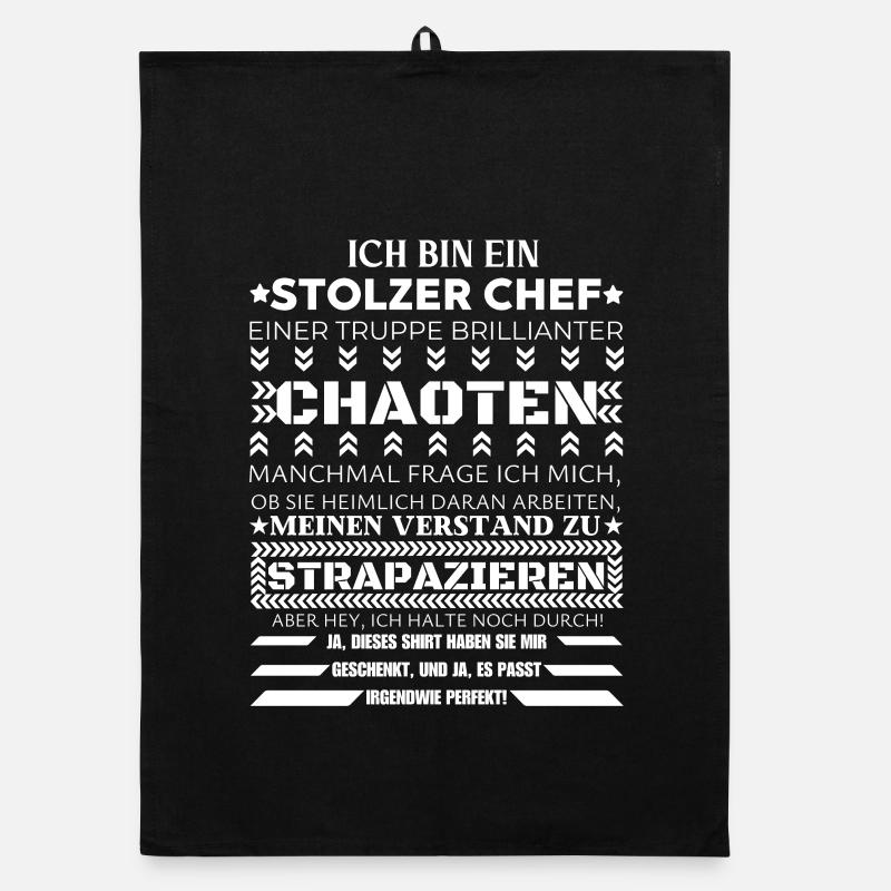 ICH BIN EINE STOLZER CHEF BRILLIANTER CHAOTEN Organic Geschirrtuch