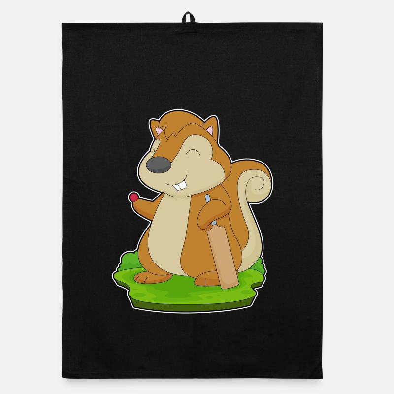 Squirrel Cricket Cricket Bat Organic dish towel