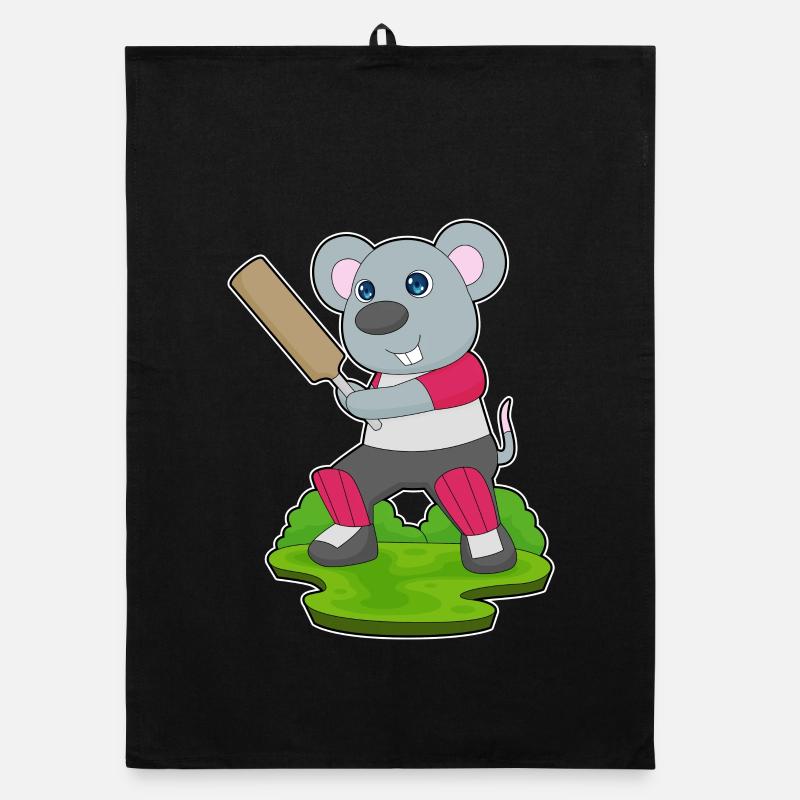 Souris Cricket Battes de cricket Torchon bio
