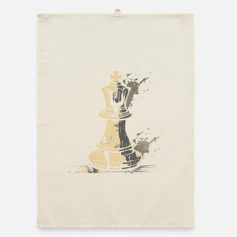 Graphiques de pièces d’échecs Torchon bio