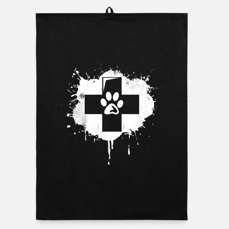 Veterinary Medicine First Aid Sketch Organic dish towel