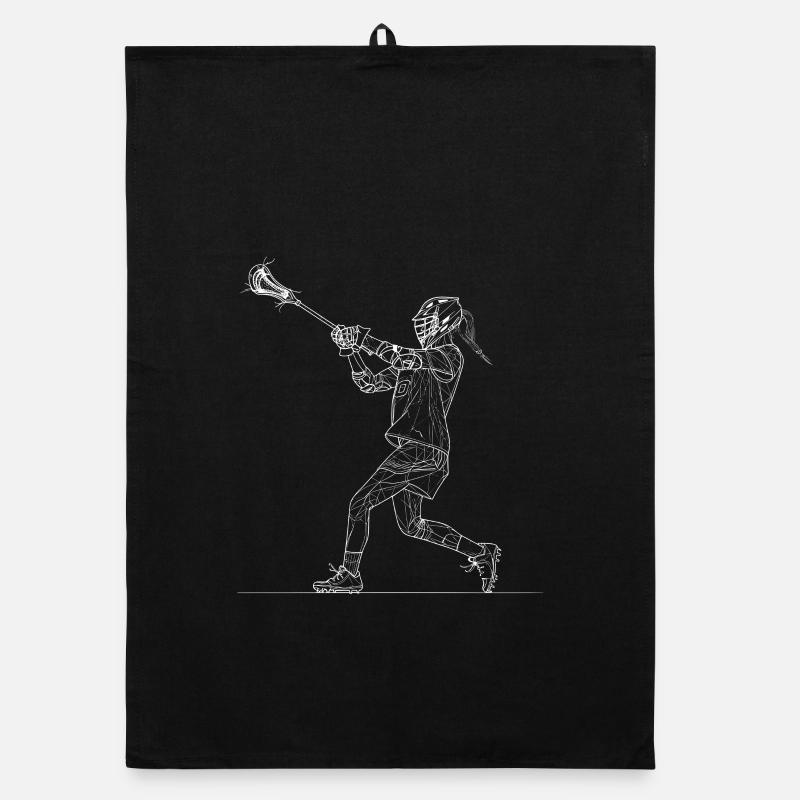 Lacrosse player Organic dish towel