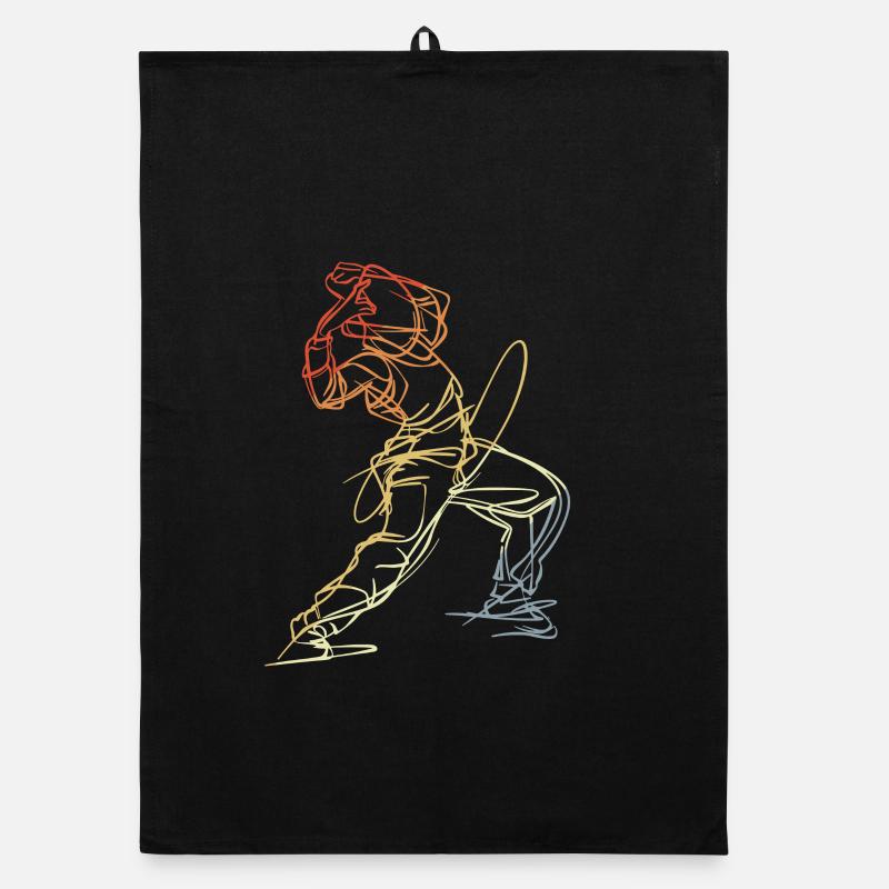 Breakdancer Sketch Organic dish towel