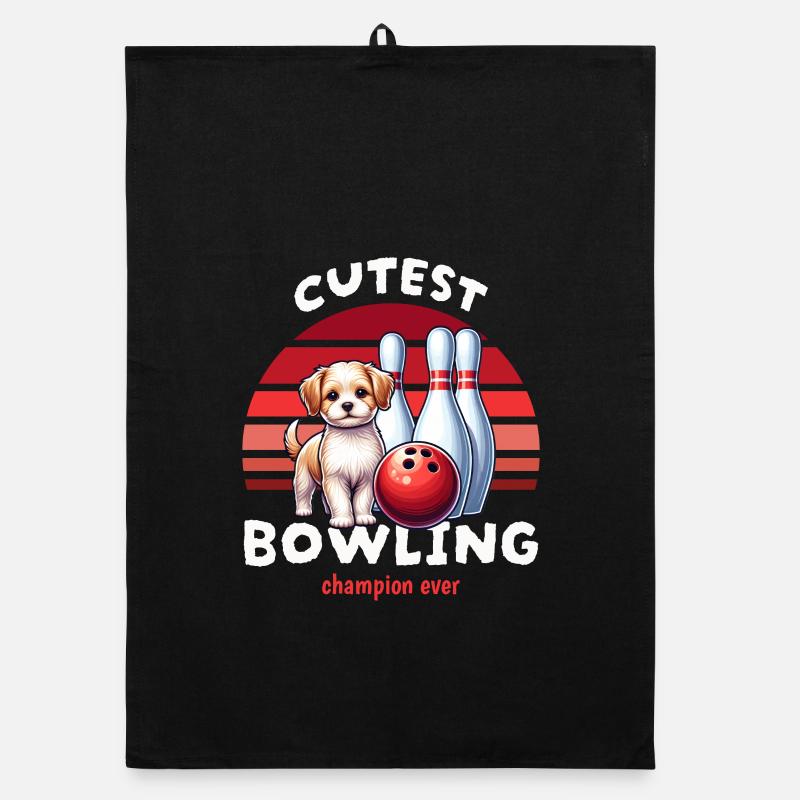 Dog Bowling Organic dish towel