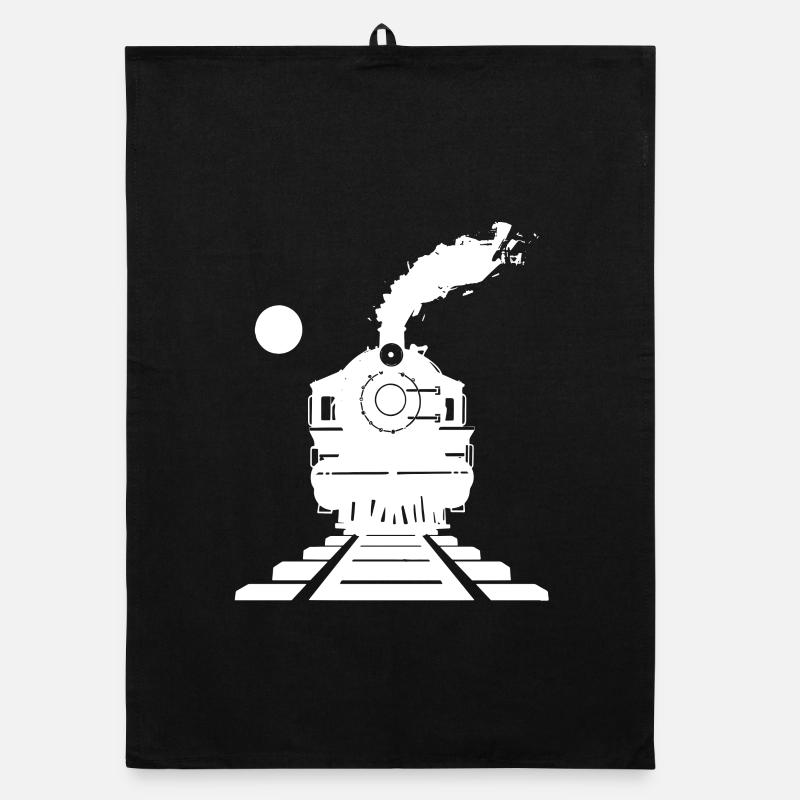 Eisenbahn Skizze Organic Geschirrtuch