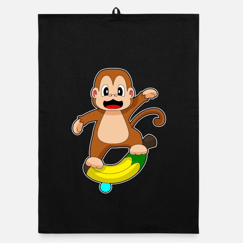 Affe Banane  Organic Geschirrtuch