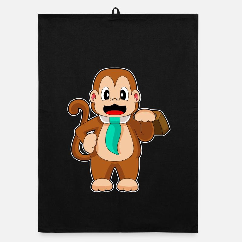 Monkey Entrepreneur Briefcase Organic dish towel