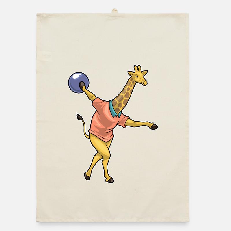 Giraffe Bowling Bowlingkugel Organic Geschirrtuch