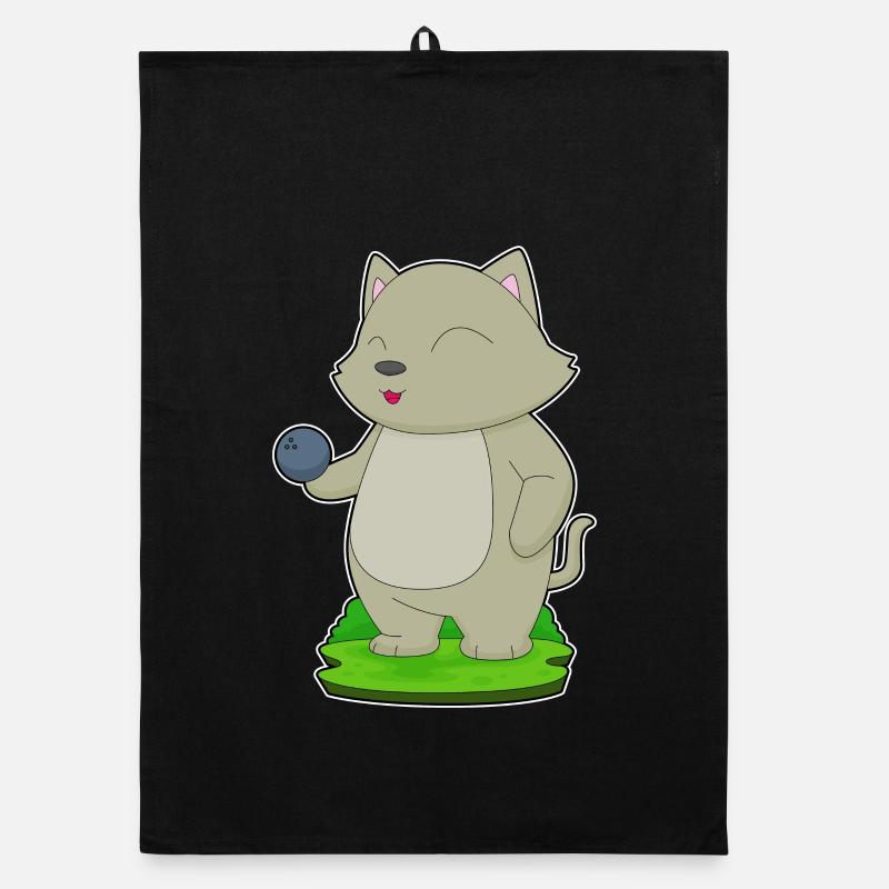 Cat Bowling Boule de bowling Torchon bio