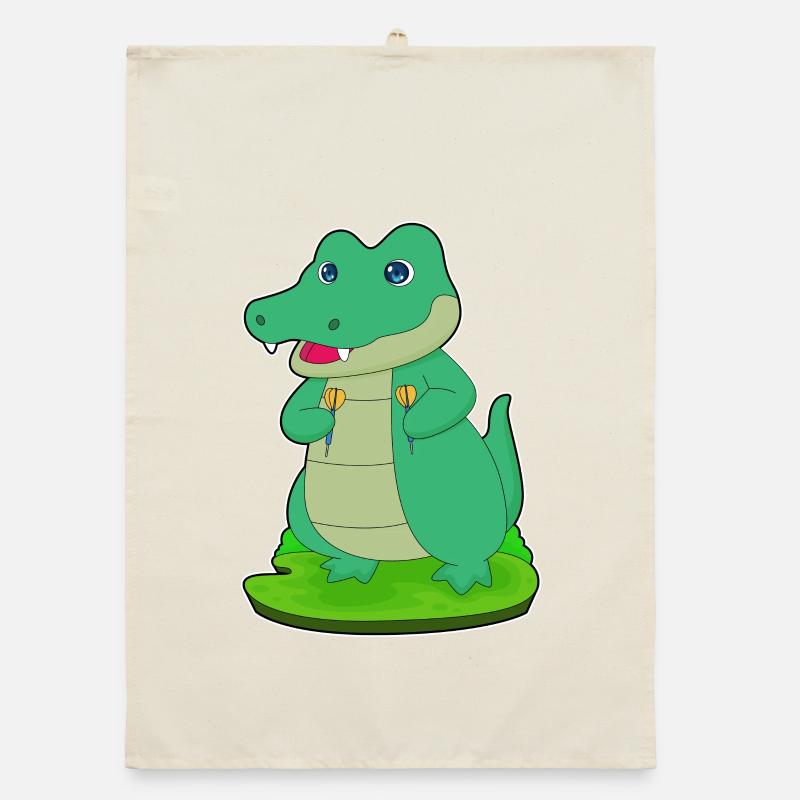 Fléchette crocodile fléchette Torchon bio
