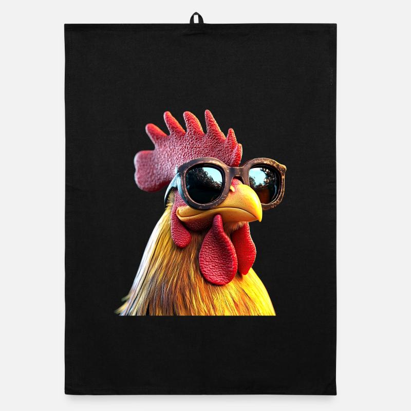 Rooster Chicken Daddy Chicken Coop Dad Farmer Chickens Organic dish towel