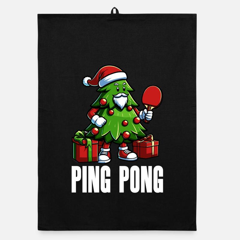 Tennis de table Arbre de Noël Costume Arbre de Noël Torchon bio