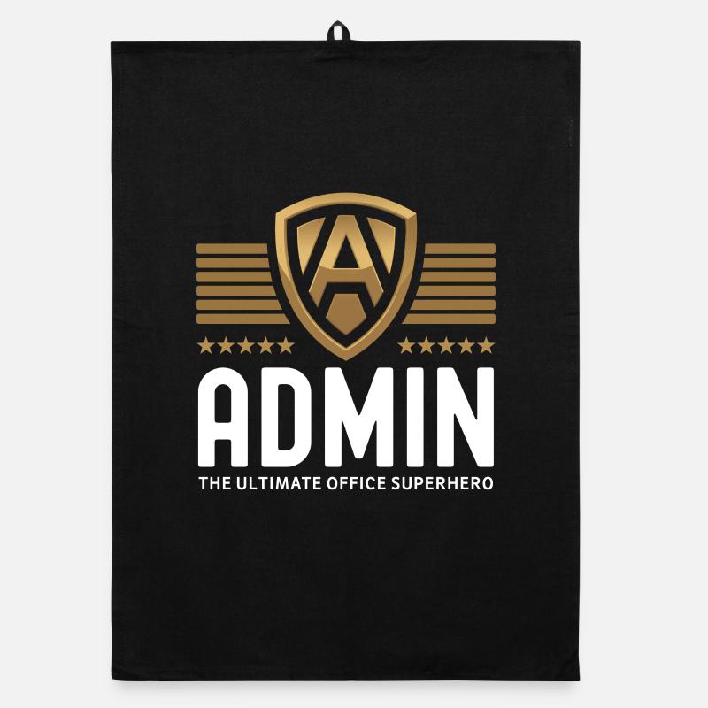 "Admin - The Ultimate Office Superhero" Office Hero Organic dish towel