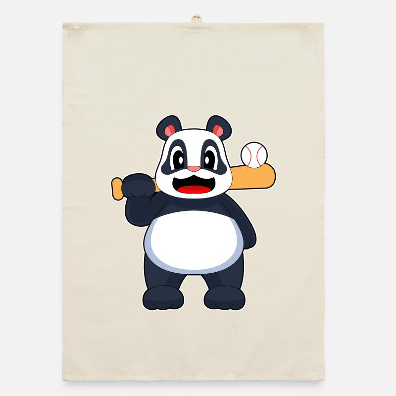 Panda Baseball Batte de baseball Torchon bio