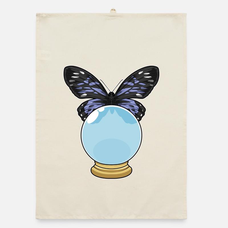 Boule de cristal papillon Torchon bio
