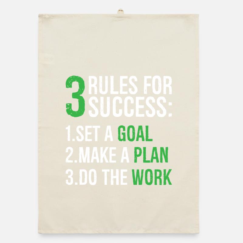 3 rules for success Organic Geschirrtuch