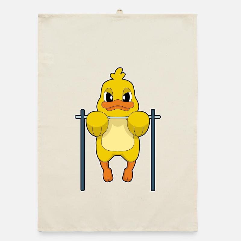 Duck Bodybuilder Tractions Musculation Torchon bio