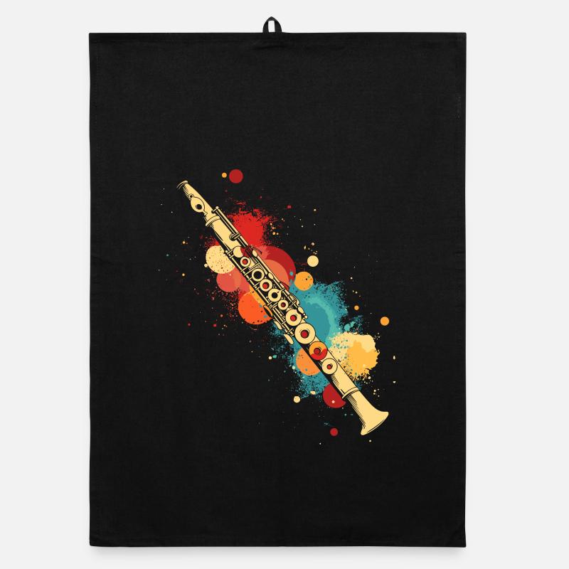 Flûte éclaboussée de couleur Torchon bio