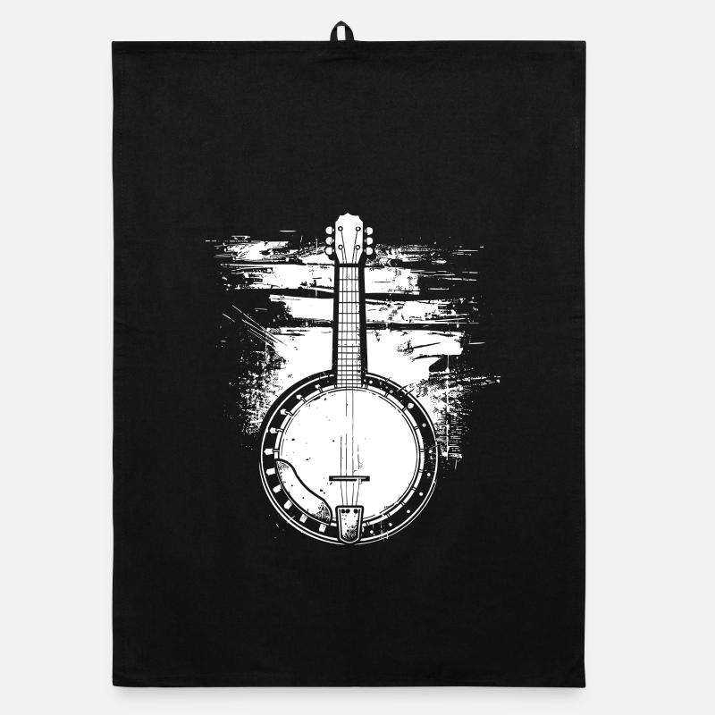 Banjo Sketch Organic dish towel