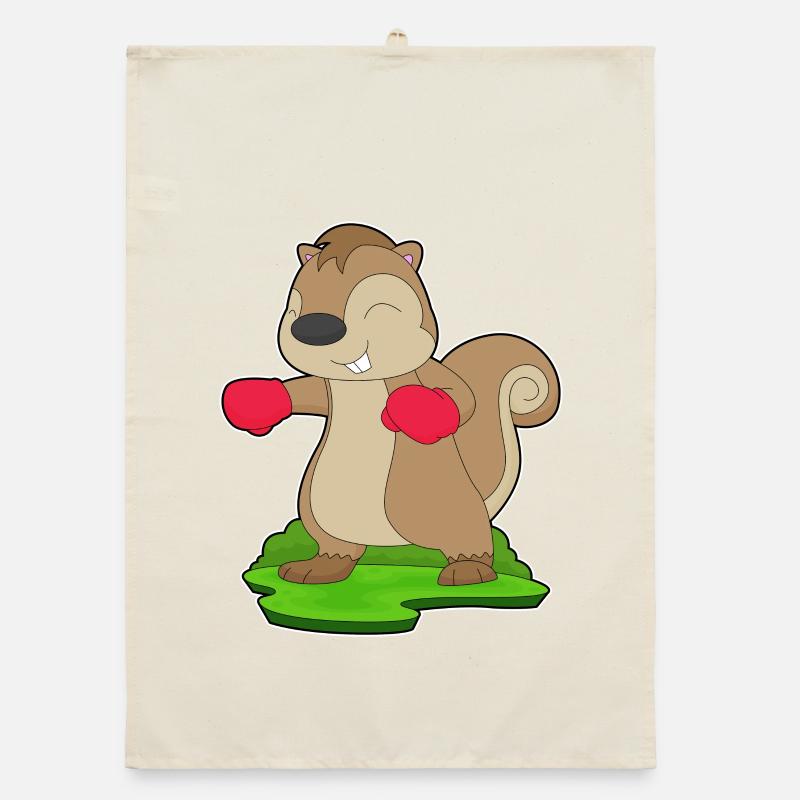 Squirrel Boxer Gants de boxe Boxe Torchon bio