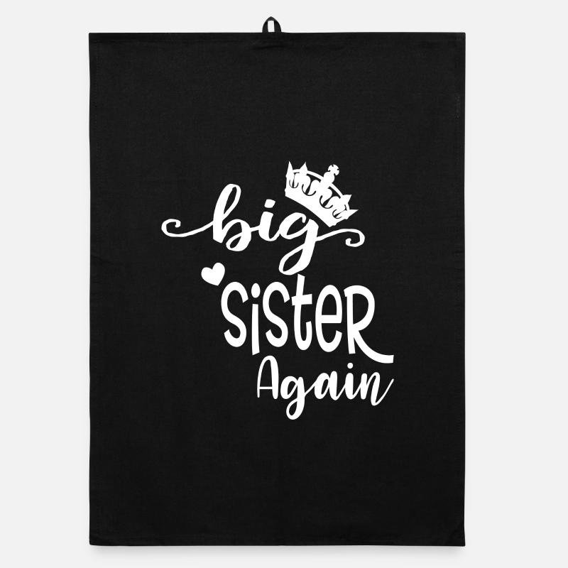 Große Schwester Geschenk Wieder Große Schwester Organic Geschirrtuch
