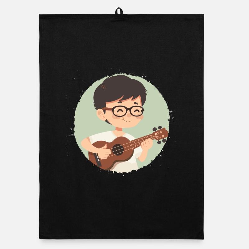 Ukulélé Garçon Graphique Torchon bio