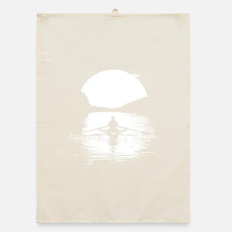 Rowing Graphics Organic dish towel