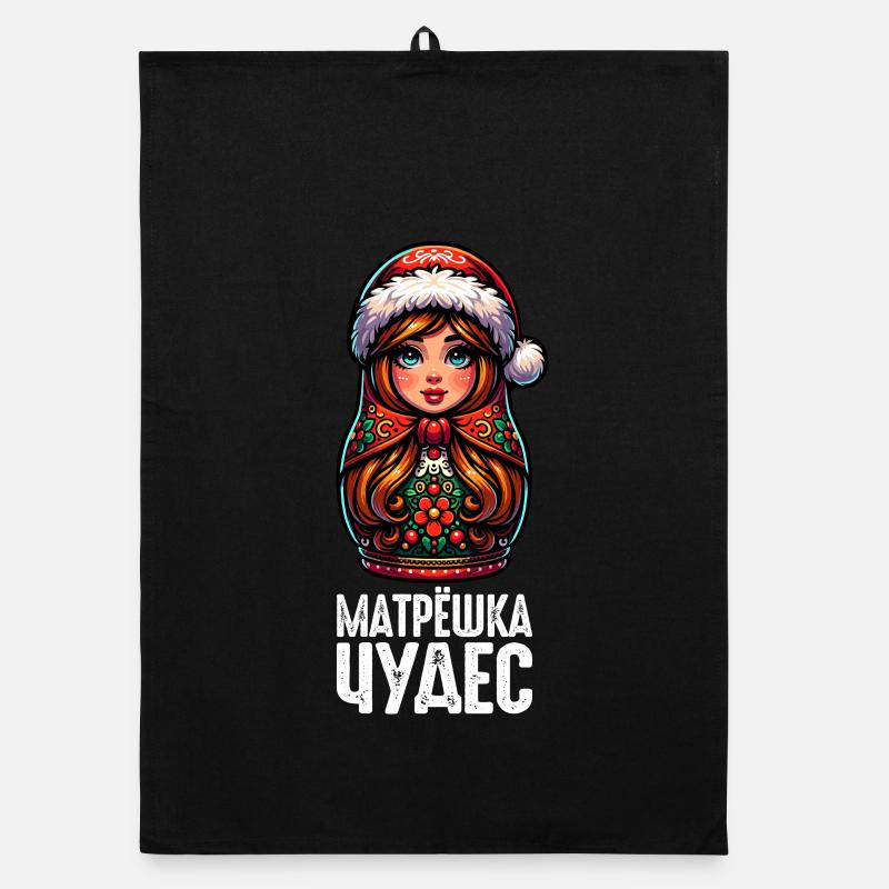 Matriochka russe Noël Russie Torchon bio
