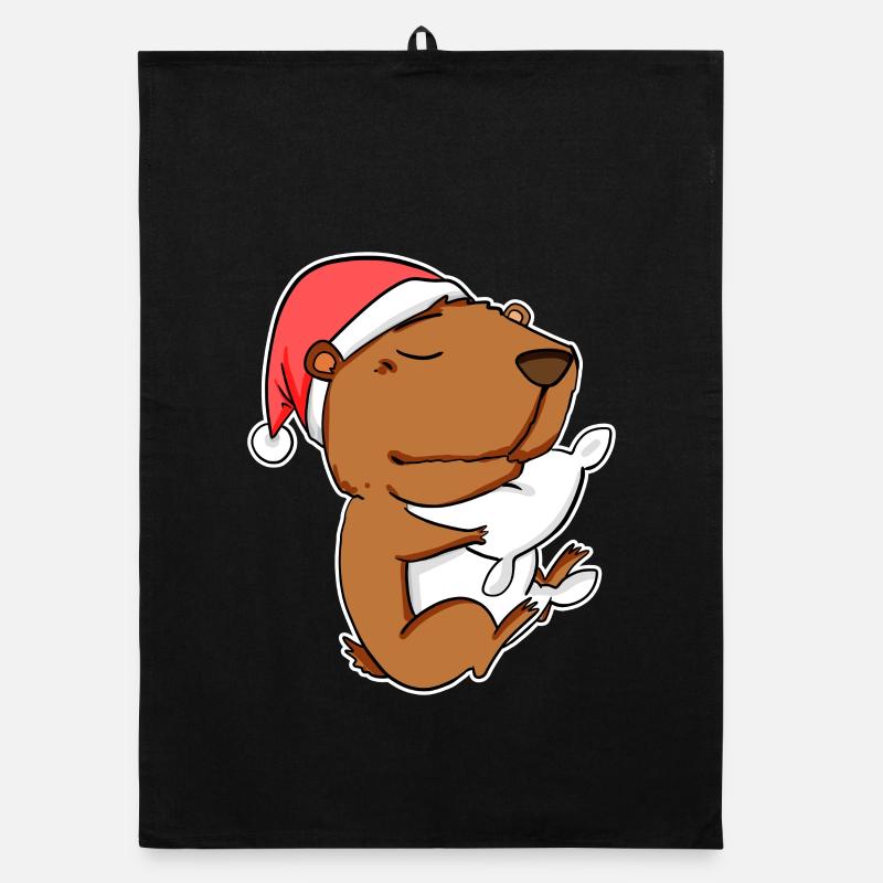 Capybara Cadeau Capybara Torchon bio