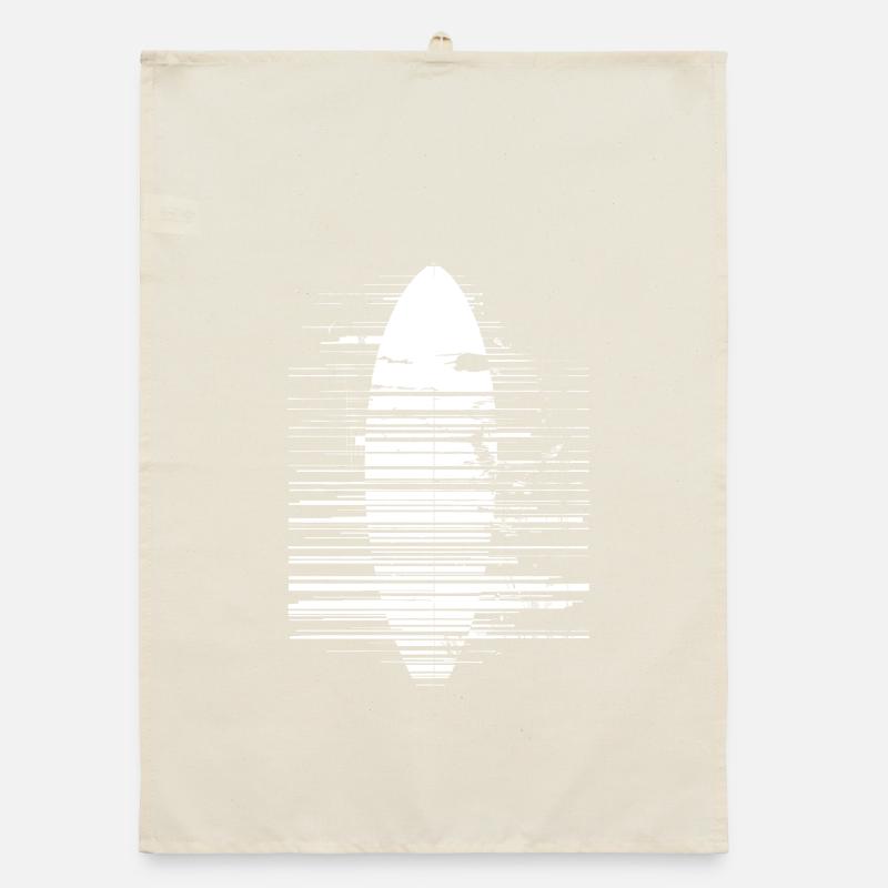 Surfboard Sketch Organic dish towel